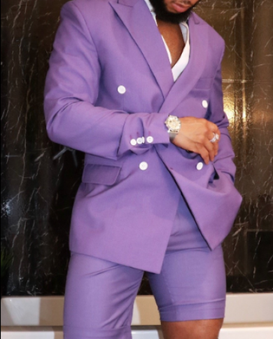 New Arrival Purple Coat With Short Pant Men Suits Prom Suit Vintage Groomsmen Wedding Tuxedos Mens Daily Wear Suitjacke